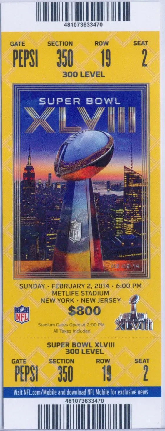 Super Bowl T          Ticket