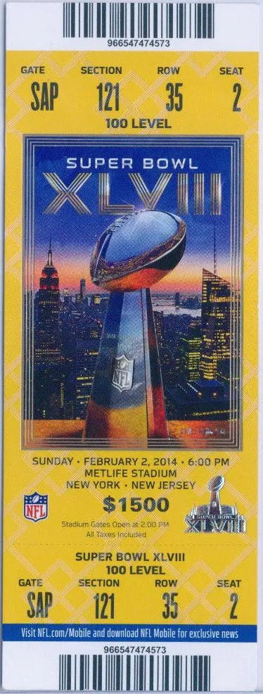Super Bowl T          Ticket