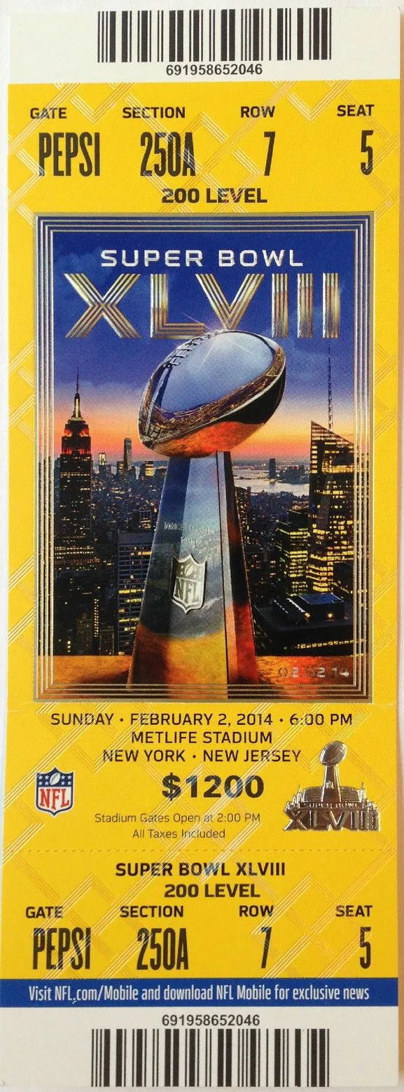 Super Bowl T          Ticket